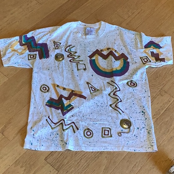 KWBL Los Angeles cotton/poly quality tee O/S hand painted - Picture 1 of 7